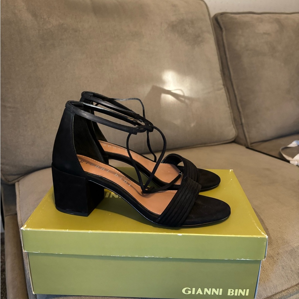 Gianni Bini Black Strappy Heels